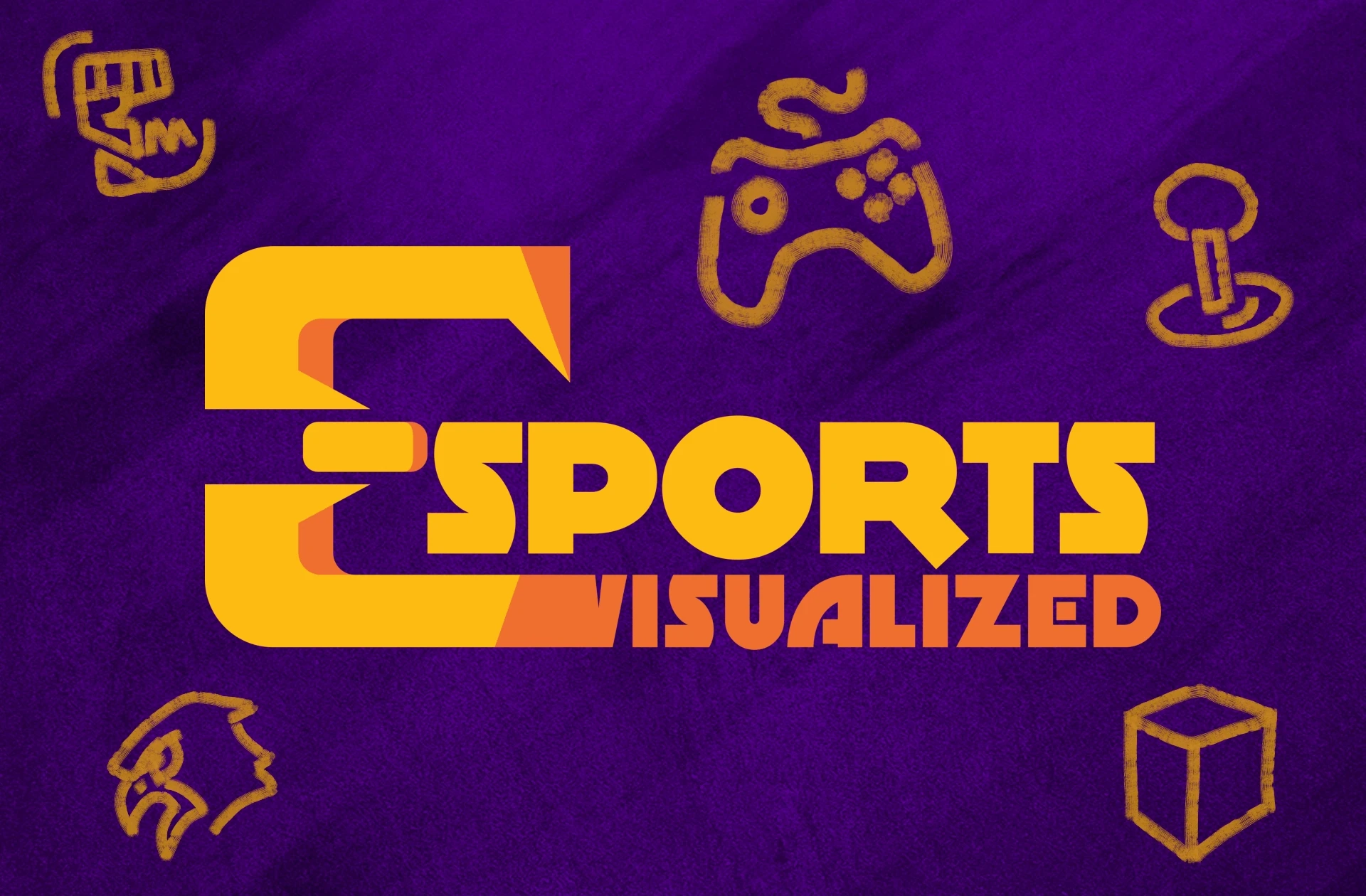 Esports Visualized project title card with moving sketches