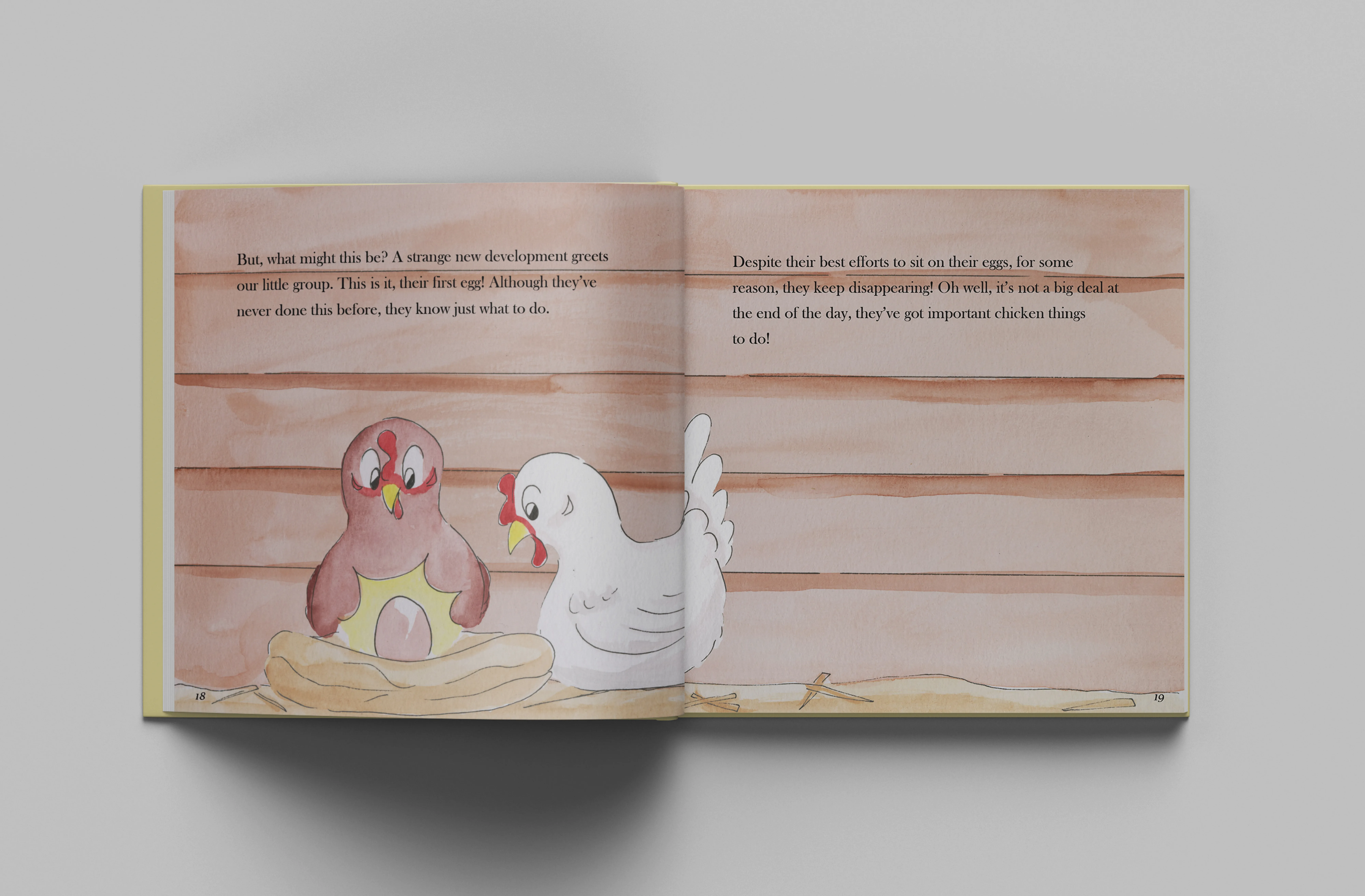 A mockup of the cover page of Hennifer: The Backyard Chicken.