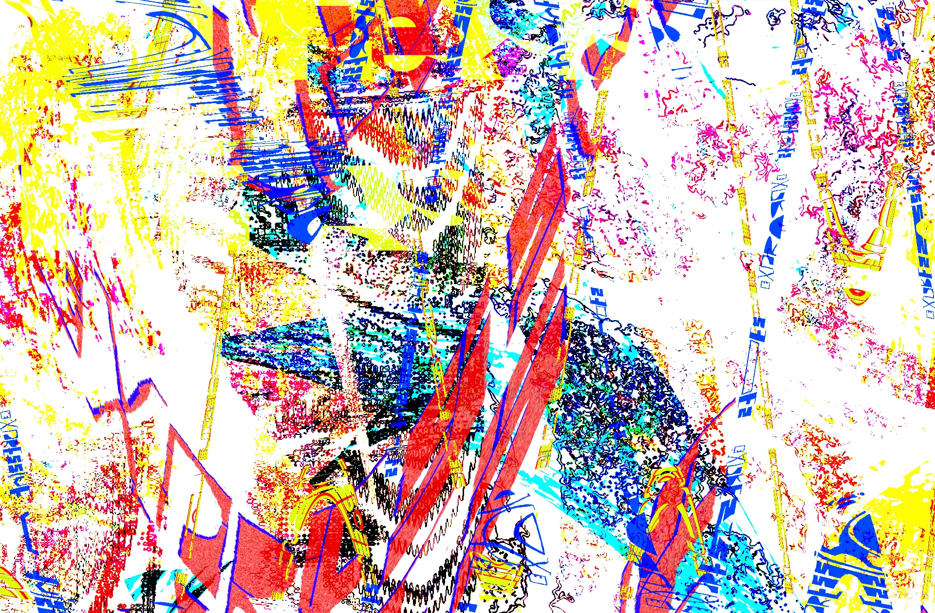 Expressive graphics with bright colors.