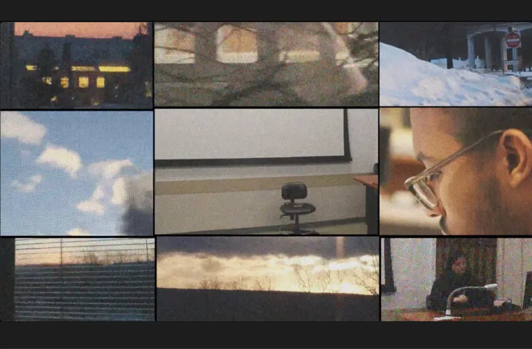 A 3 by 3 grid of colorful images of environments and human experiences.