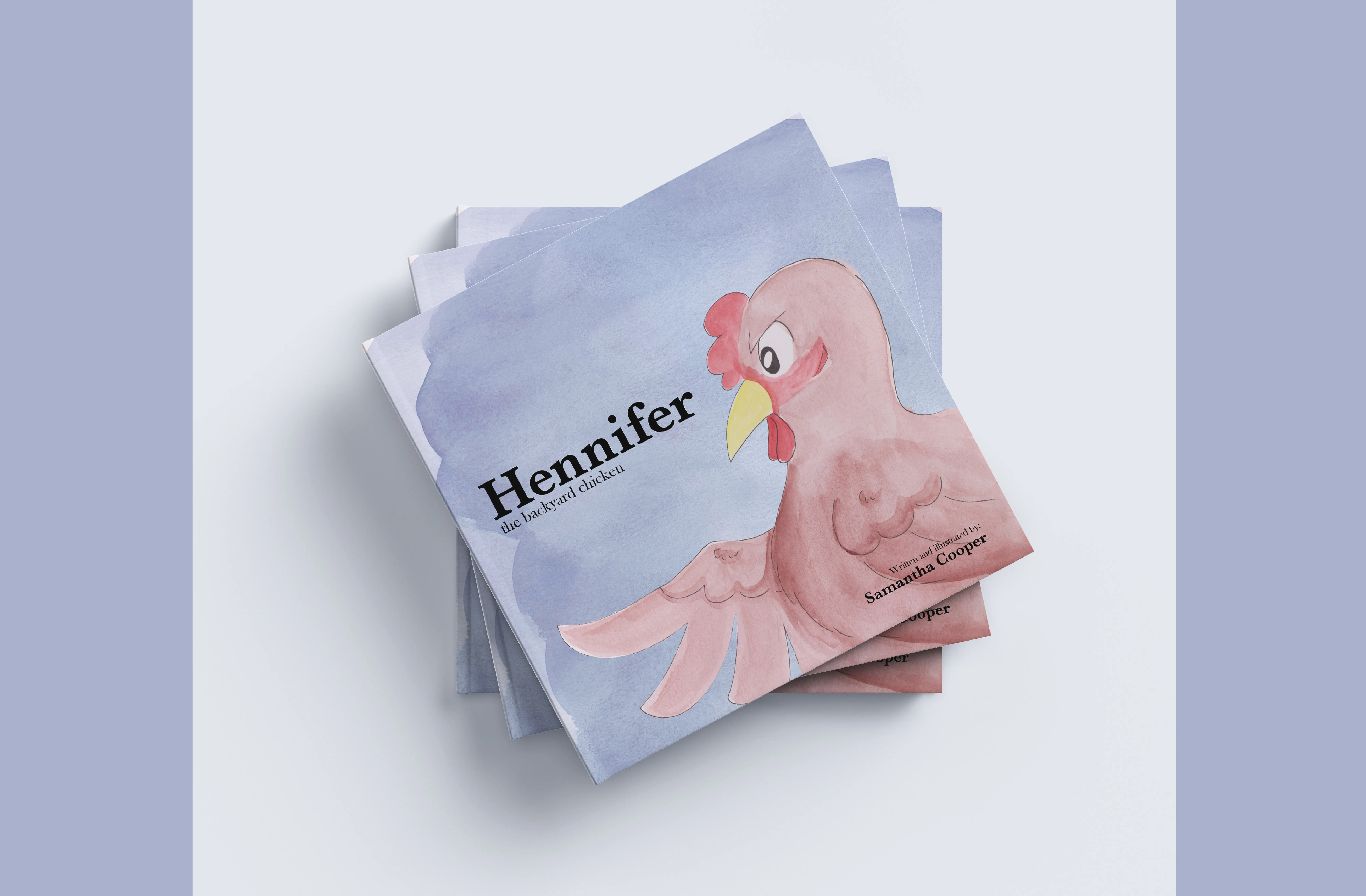 Another interior spread from Hennifer: The Backyard Chicken, this one details the hens nervous about the oncoming storm.